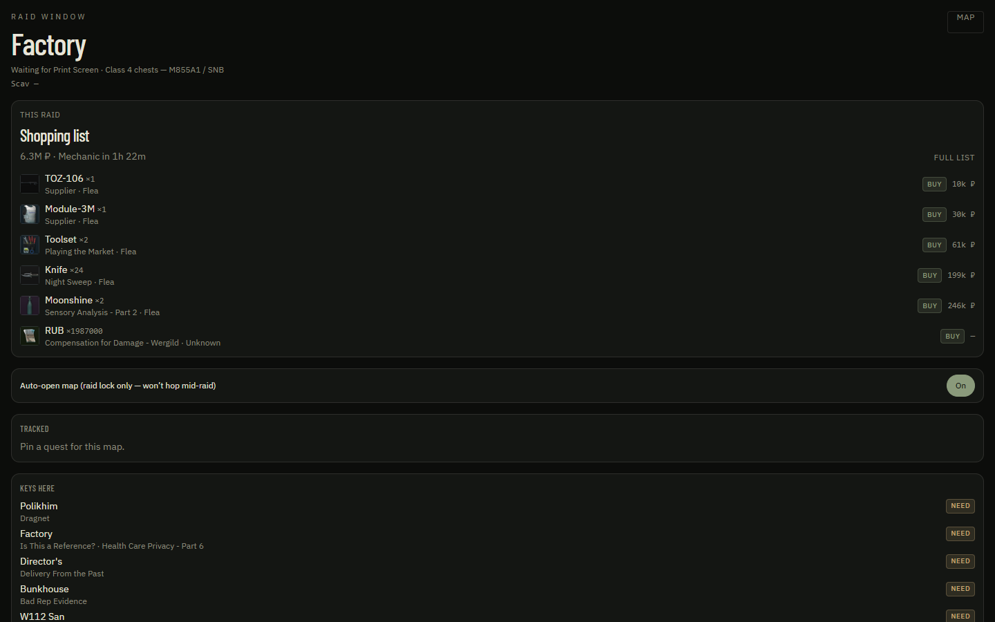 HUD — Raid-only window for the second monitor